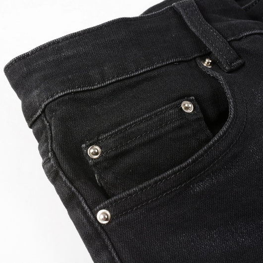 Jeans Rotos con Parches Elásticos de Moda - Image 13