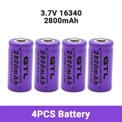 Linterna Táctica LED con Puntero Láser y Batería Recargable CR123A - Image 8