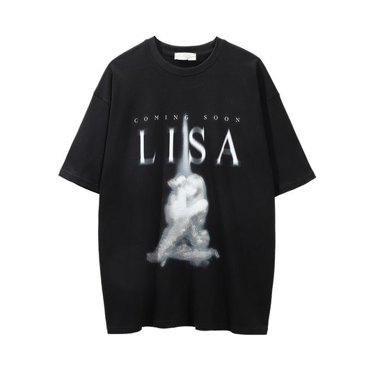 Camiseta Estampada de Manga Corta con Diseño Abstracto para Hombre - Image 2