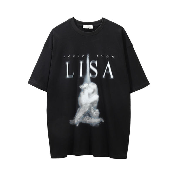 Camiseta Estampada de Manga Corta con Diseño Abstracto para Hombre
