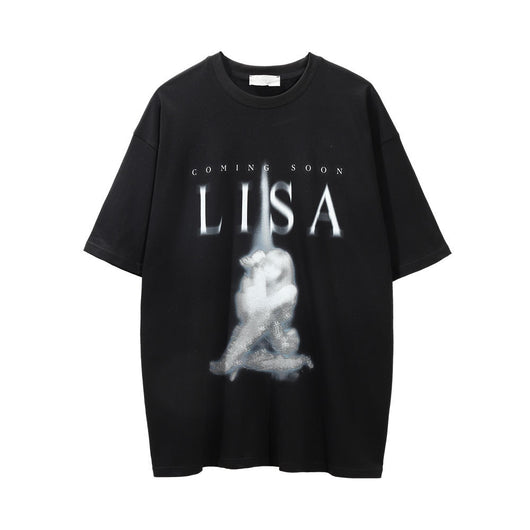 Camiseta Estampada de Manga Corta con Diseño Abstracto para Hombre - Image 2