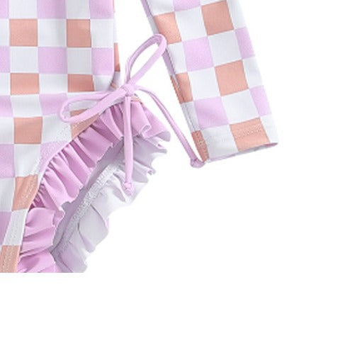Traje de Baño Infantil con Pliegues Elegantes - Image 3