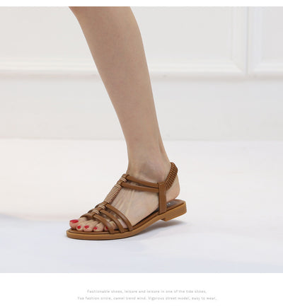 Sandalias Planas Bohemias con Detalles Calados para Playa y Viajes - Image 9