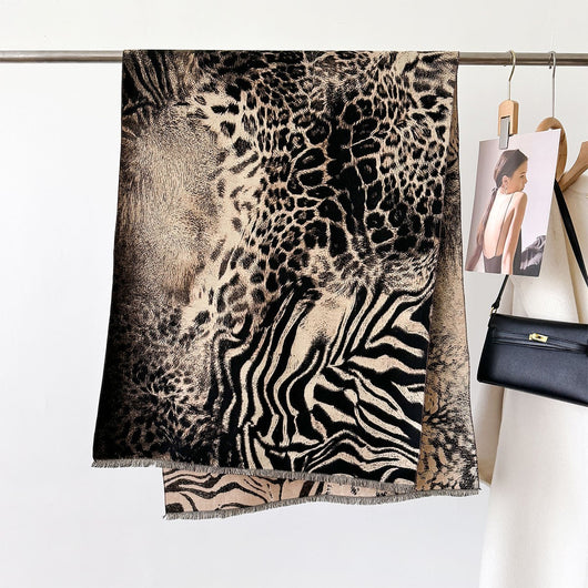 Bufanda Gruesa de Invierno con Diseño Jacquard Tipo Cashmere - Image 38