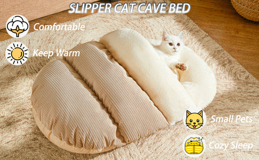 Cama Cálida para Perros y Gatos - Cueva Acogedora de Felpa Suave con Aislamiento Térmico - Image 11