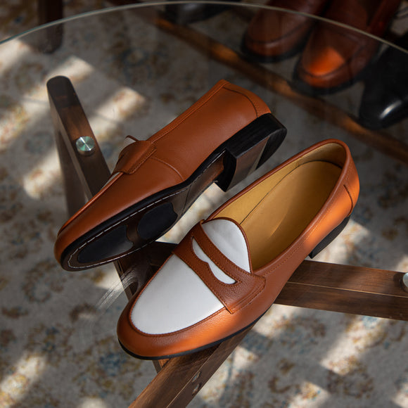Zapatos Casuales de Cuero Champagne para Hombre - Estilo Moderno