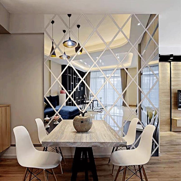 Espejo de Pared 3D Estéreo Acrílico Autoadhesivo para Sala de Estar