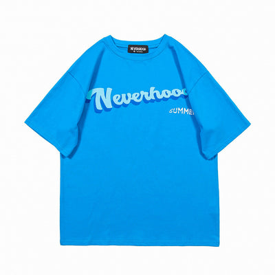 Camiseta Suelta Literary Letters NEVERHOOD - Diseño Europeo Americano - Image 14