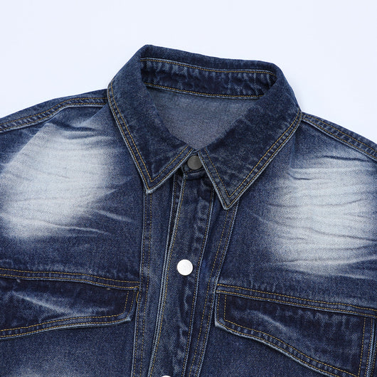 Conjunto Denim Lavado: Camisa y Capris de Diseño Premium - Image 21