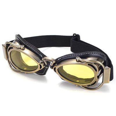 Gafas Protectoras Retro para Motocicleta - Estilo Piloto Harley con Protección Reflectante - Image 6