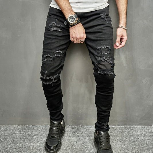 Jeans Skinny Elásticos para Hombre en Tono Claro