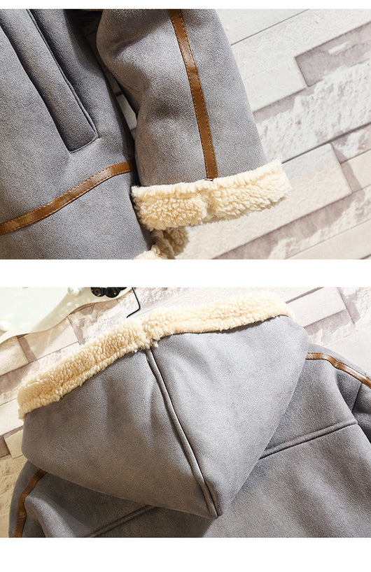 Chaqueta Casual de Lana de Cordero y Algodón con Capucha para Hombre - Image 13