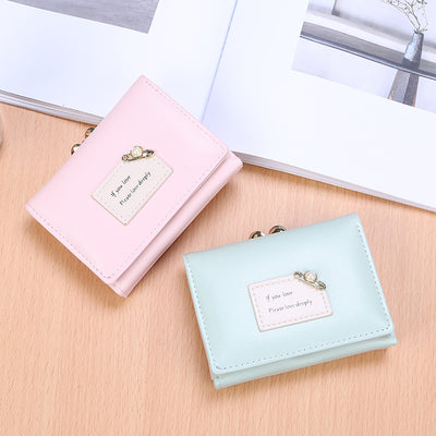 Billetera de Cuero Compacta para Mujer