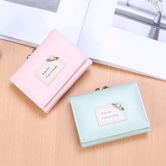 Billetera de Cuero Compacta para Mujer
