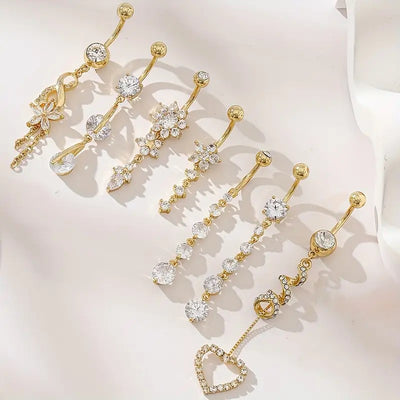 Piercing Ombligo con Dije de Borlas - Joya Femenina Elegante