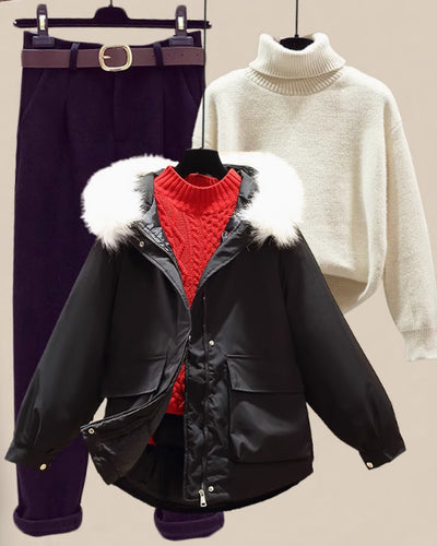 Conjunto de Sudadera Acolchada de Algodón para Mujer - Image 16