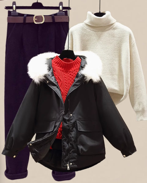 Conjunto de Sudadera Acolchada de Algodón para Mujer - Image 16