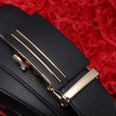 Cinturón de Cuero Suave para Hombre con Hebilla Automática - Image 2