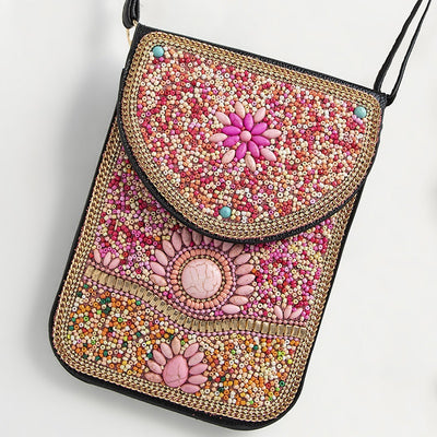 Bolsa Bohemia para Celular con Cuentas y Concha Marina - Image 48