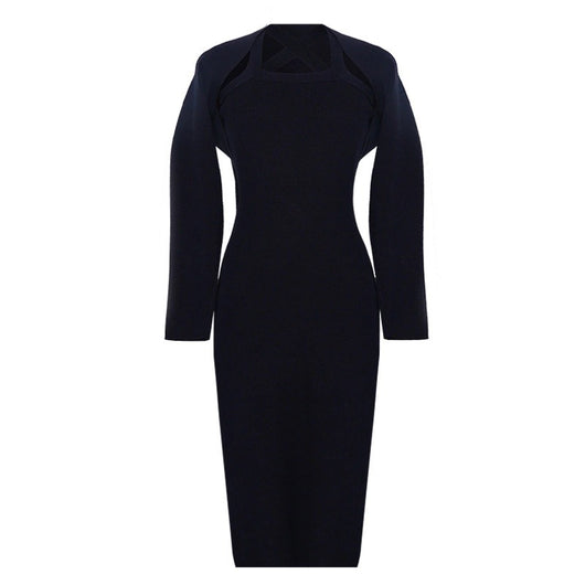 Vestido Tejido Slim Dos Piezas con Realce de Caderas - Image 10