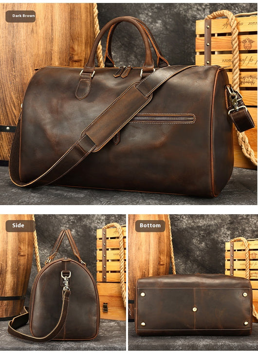 Bolso Bandolera de Cuero Vintage con Gran Capacidad para Viajes - Image 24