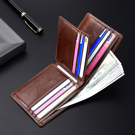 Cartera de Cuero Retro Antirrobo con Protección RFID para Hombre - Image 12