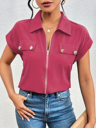 Blusa Elegante con Solapa para Mujer - Image 4