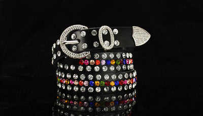 Cinturón de Cuero para Mujer con Detalles de Cristales Brillantes - Image 5