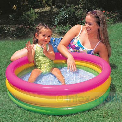 Balón Inflable Fluorescente para Piscina - Juego de Tres Anillos