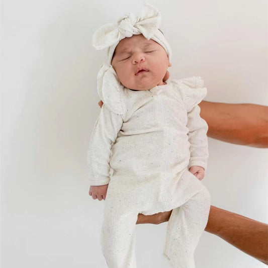 Traje de Punto Elástico en Algodón para Niñas