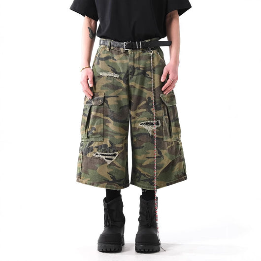 Pantalones Cargo Camuflaje Retro Cortos - Image 2
