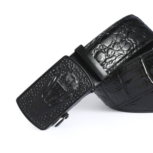Cinturón de Cuero para Hombre con Hebilla Automática Estilo Ejecutivo - Image 6