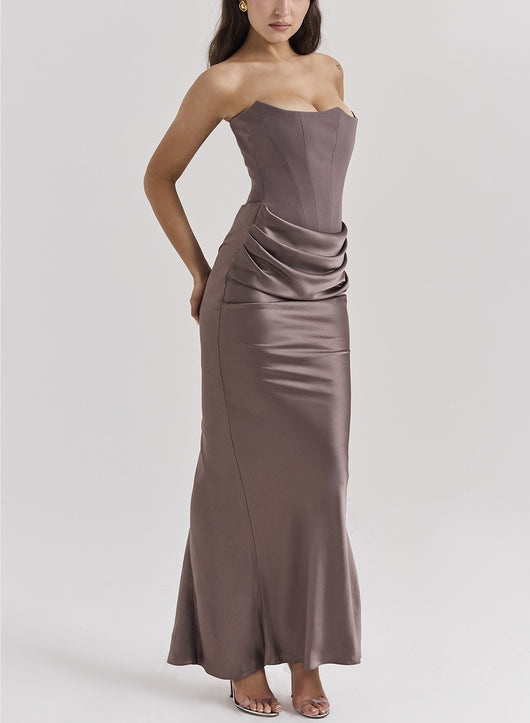 Vestido Largo Tubo Escotado Elegante para Fiestas y Eventos - Image 26