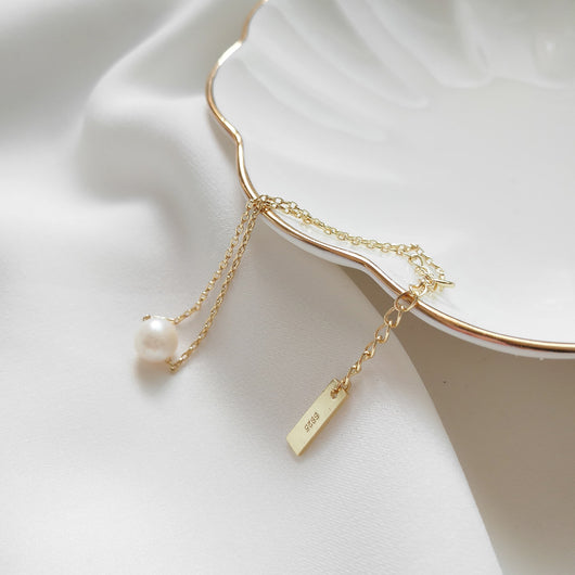 Pulsera Fina de Plata 925 con Perla de Agua Dulce - Image 3