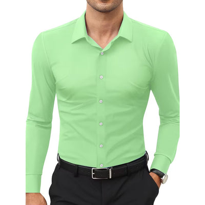 Camisa Ejecutiva Blanca Elástica para Hombre Talla Grande - Image 27
