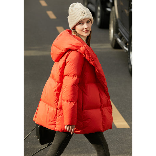 Chaqueta de Plumas de Pato Blanca con Capucha Ligera - Image 14