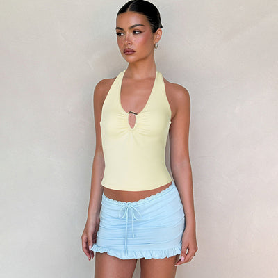 Top Crop Halter Escotado Ajustado Sexy - Image 14