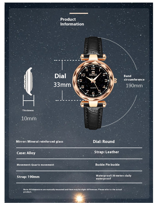 Reloj de Pulsera Mujer Cielo Estrellado Resistente al Agua - Image 8