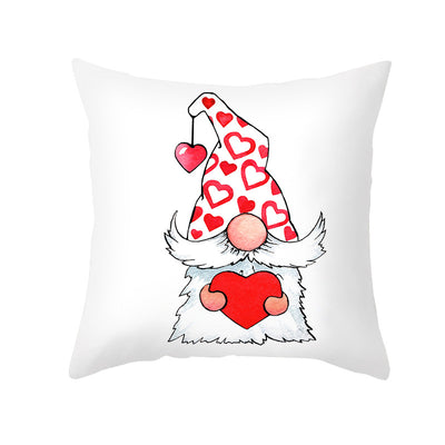 Funda de Almohada Día de San Valentín Letras Cartoon Roja - Tela Melocotón - Image 22