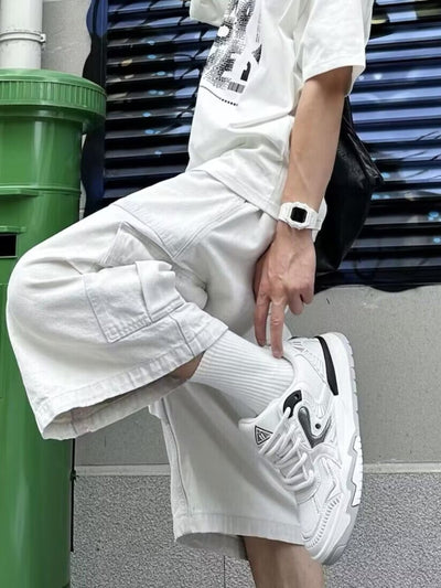 Pantalones Cargo Sueltos Recortados de Corte Recto - Estilo Casual Trendy - Image 12