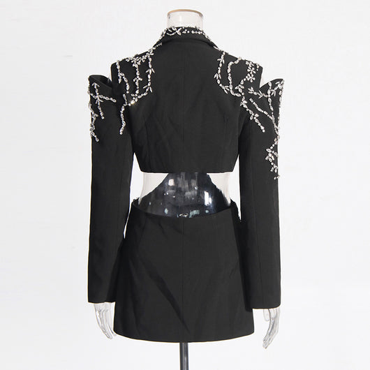 Chaqueta Elegante Calada sin Espalda para Profesionales de Uñas - Image 21