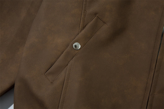 Chaqueta de Cuero Suelta con Bordado Gótico - Image 15