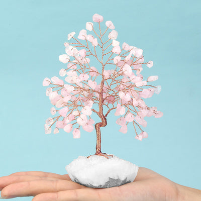 Árbol de Cristal Blanco Miniatura con Base de Grava - Adorno Decorativo - Image 5