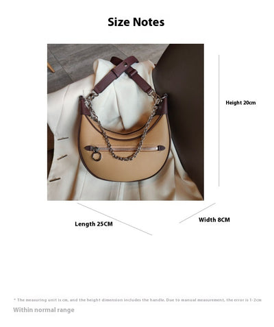 Bolso de Hombro para Mujer en Cuero Genuino con Cadena Dorada - Image 11