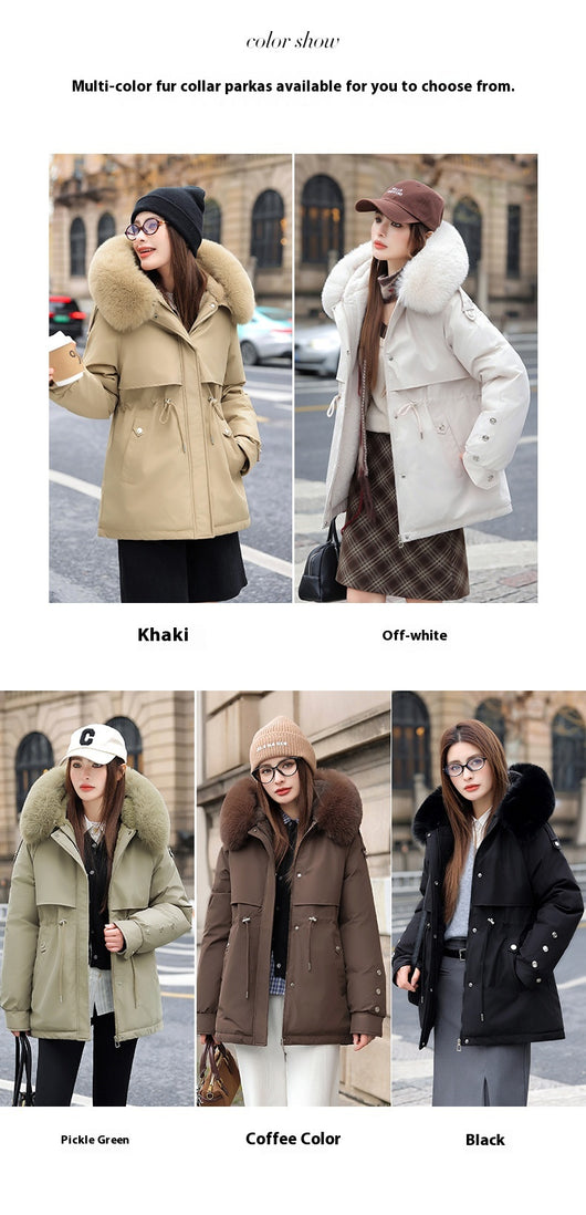 Chaqueta Acolchada Mujer con Cuello de Pelaje y Forro Polar - Image 20