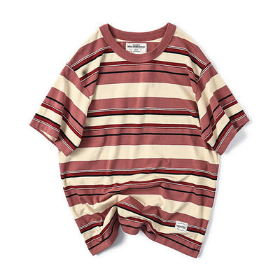 Camiseta Manga Corta a Rayas para Hombre - Algodón Premium - Image 18