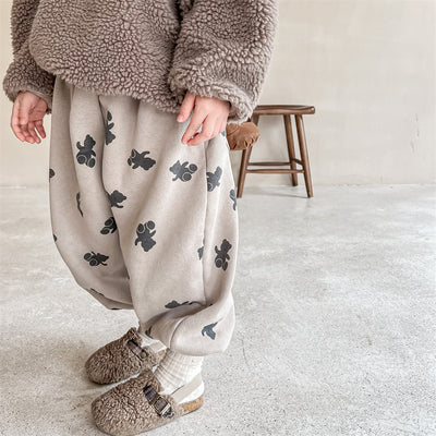 Pantalones Térmicos Deportivos con Estampado Oso para Niños y Niñas - Image 14