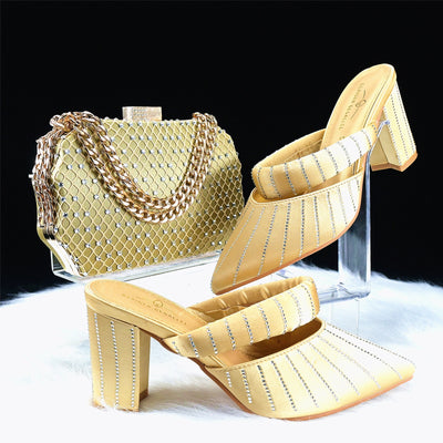 Zapatos de Tacón Verde Grueso 8CM Punta Afilada - Bolso Multiuso Elegante para Diario, Fiesta y Cena - Image 16