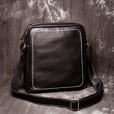 Bolsa Bandolera de Cuero Genuino Hecha a Mano - Satchel de Piel Curtida - Image 6