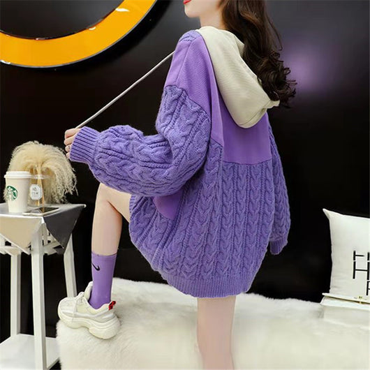 Sudadera con Capucha Tallas Grandes para Mujer - Diseño Moderno con Costuras - Image 4